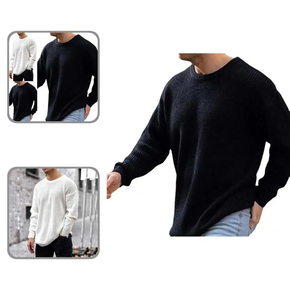 

Autumn Sweater Loose Wear Resistant O Neck Soft Men Sweater Men Sweater for School
