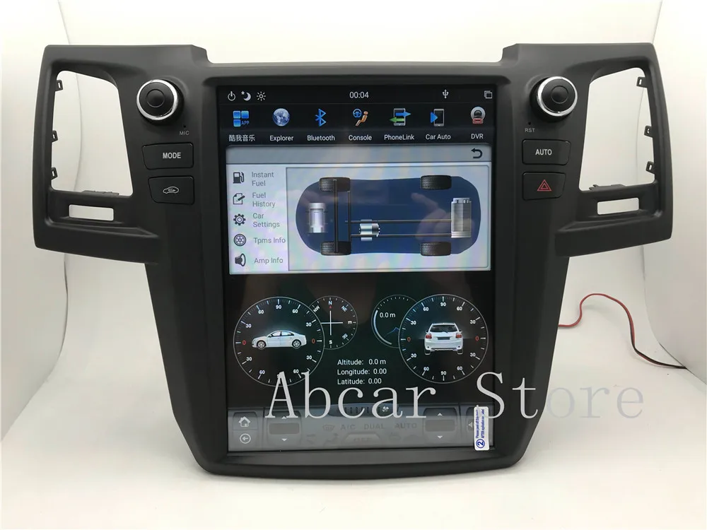 12,1 ''Tesla стиль Android 8,1 автомобильный dvd-плеер gps навигация для Toyota Fortuner 2007- головное устройство стерео PX6 HDMI радио ips