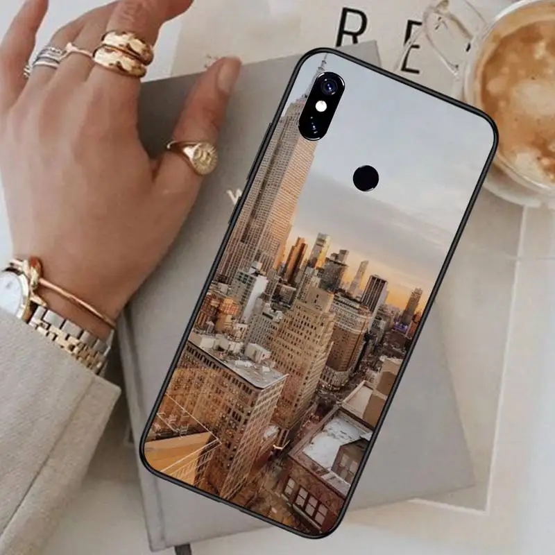 

New York City light building Phone Case For Xiaomi Redmi note 7 8 9 t max3 s 10 pro lite funda coque shell cover