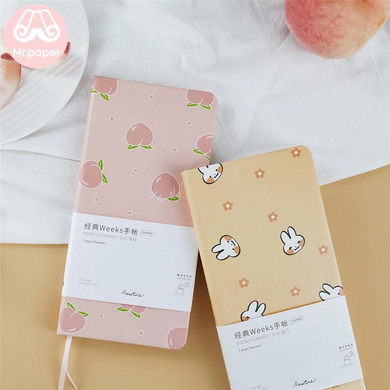 Mr paper карманная Обложка из искусственной кожи записывающая книжка с фруктами и