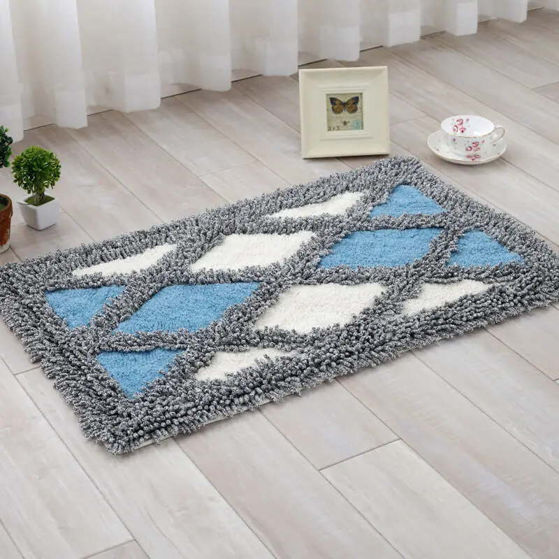 LeRadoreChenille ромбик дизайн ковер Противоскользящий пол коврик для ванной мягкие