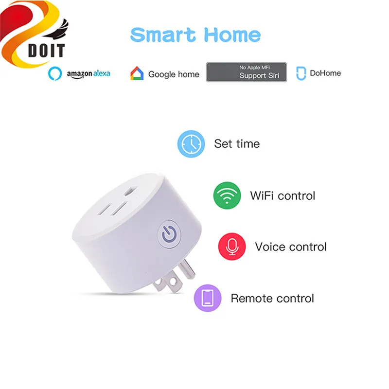 Беспроводная смарт-розетка с Wi-Fi американская розетка переключатель голосовым