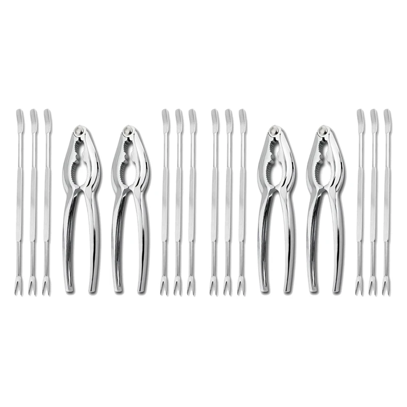 

Набор инструментов для морепродуктов из 16 предметов, штанги краба из нержавеющей стали, штанги и вилки, набор инструментов для резки орехов ...