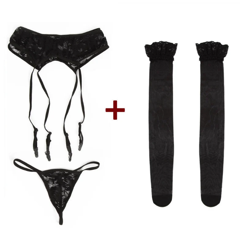 

New Rose Pattern Ladies Womens Underwear Transparent Top Thigh-Highs Stockings Sexy Suspender Garter Belt Fashion Socks