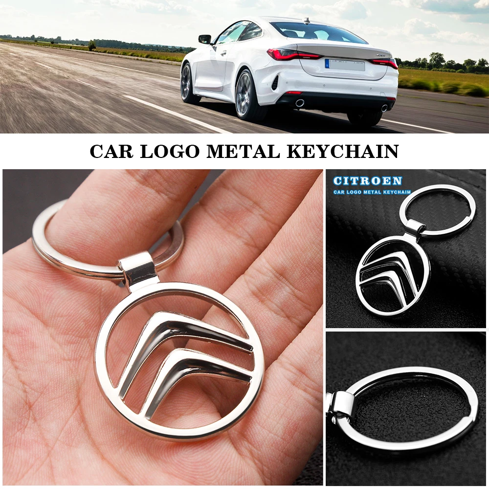 

For Citroen C4 C1 C2 C3 C6 C5 C8 DS C-ELYSEE VTS C4l Xantia DS3 Car Styling Logo Emblem Keychain Metal Alloy BV Style Key Ring