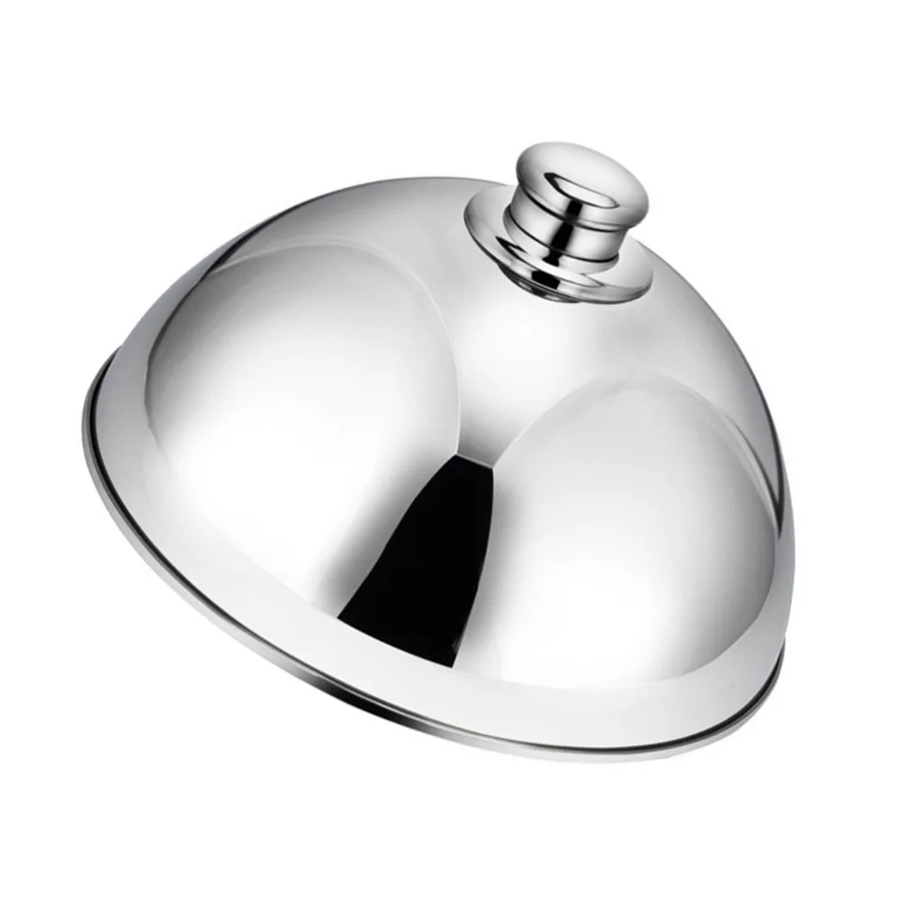

Stainless Steel Food Cover Dish Dust Cover Dome Food Lid for Home Restaurant Hotel (10inch, Silver Bead)