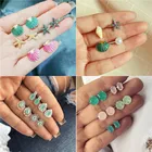 Женские богемные серьги-гвоздики Mostyle, богемные серьги-гвоздики в виде ракушек в стиле бохо