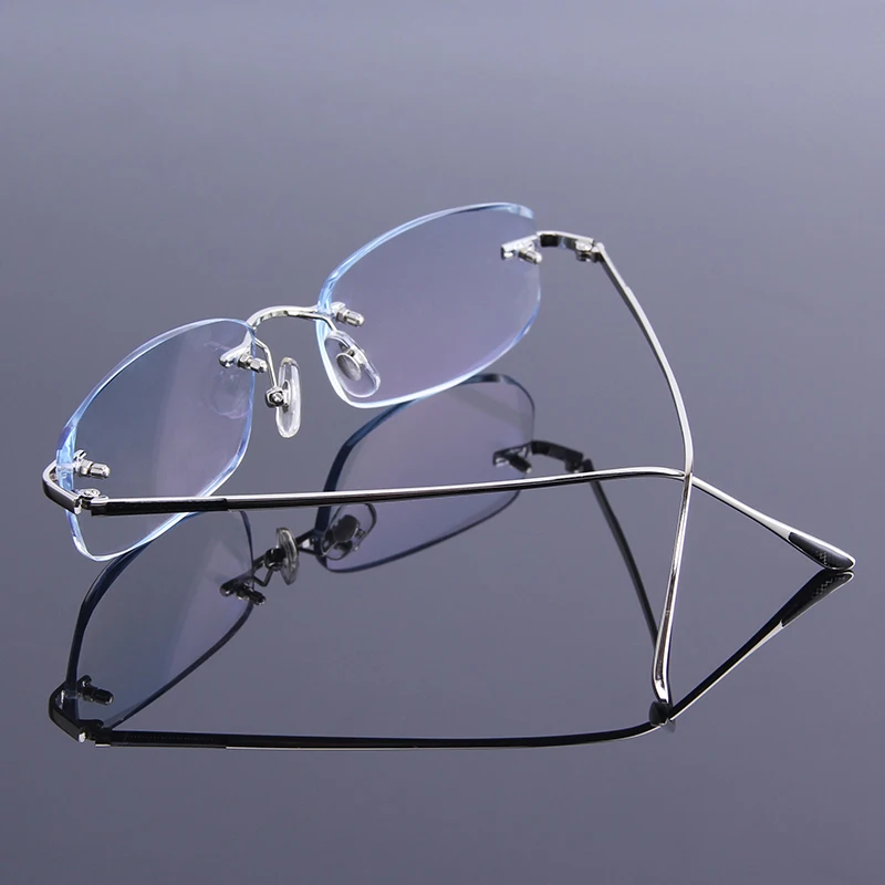 Новинка ультралегкие очки для чтения мужские без оправы дальнозоркости