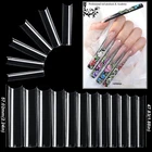 504 шт., прозрачные накладные ногти с полукрышкой, XXXL