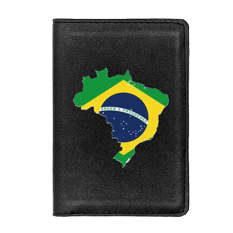 

Модный Обложка для паспорта для мужчин и женщин, кожаный чехол для путешествий, удостоверения личности, кредитных карт, в бразильском стиле