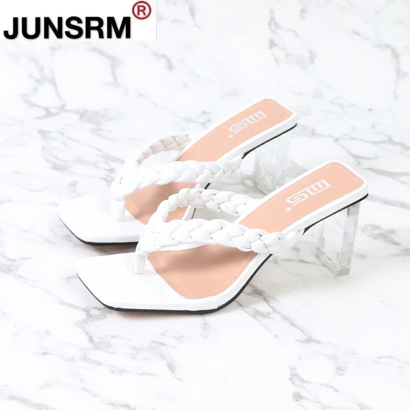 

2021 New Fashion Women pumps Sandals PVC Jelly Crystal Transparent Sexy Clear High Heels Summer Party Pumps Shoes Size