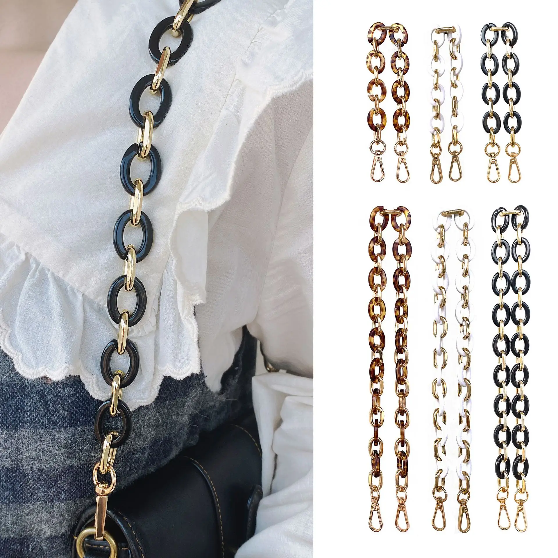 

Shoulder Bag Chain Strap Acrylic Chain Handbag Strap Replacement Purse Clutches Handles For Purse Handbags Diy Crafts Bag