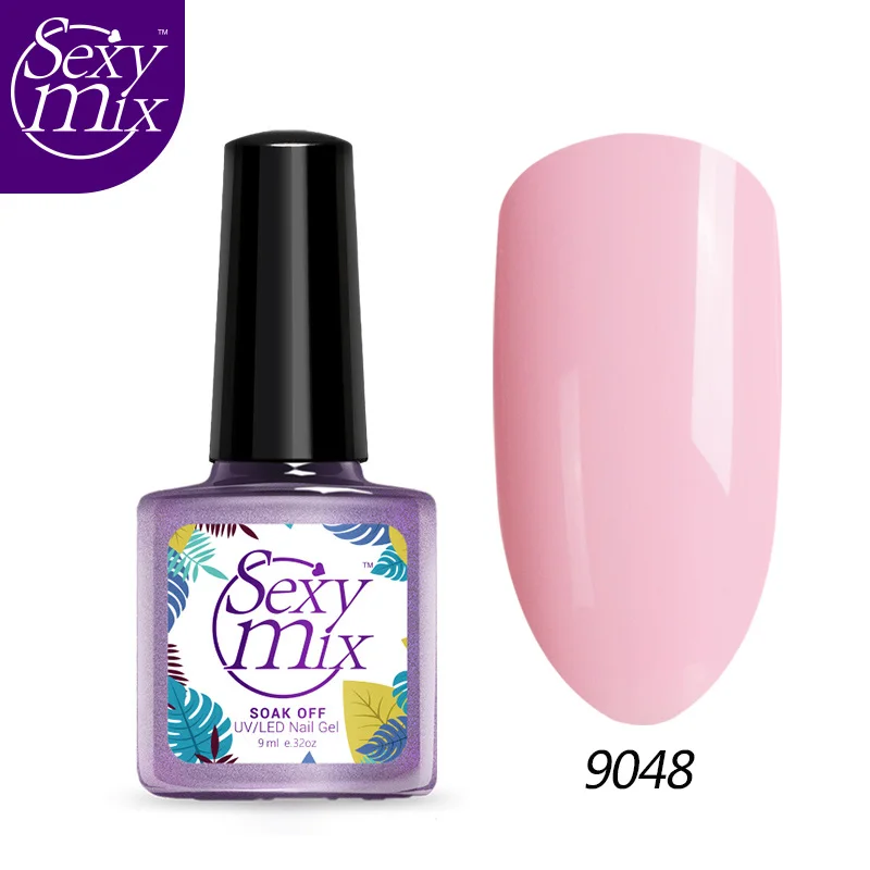 9048 SEXYMIX Блеск УФ-гель для ногтей Полупостоянный розовый цвет светодиодный Гель-лак для ногтей замачиваемый долговечный УФ-гель лак 9 мл - Цвет: 9048