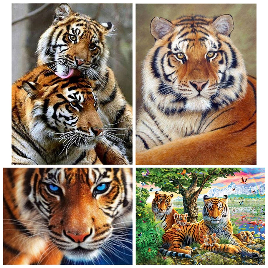 ZOOYA животные Тигр Алмазная краска ing вышивка 5d Сделай Сам полностью квадратная