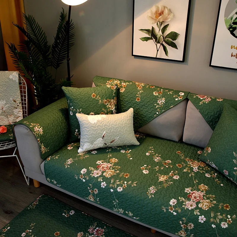 Всесезонное покрывало для дивана в скандинавском стиле подушка цветочные узоры