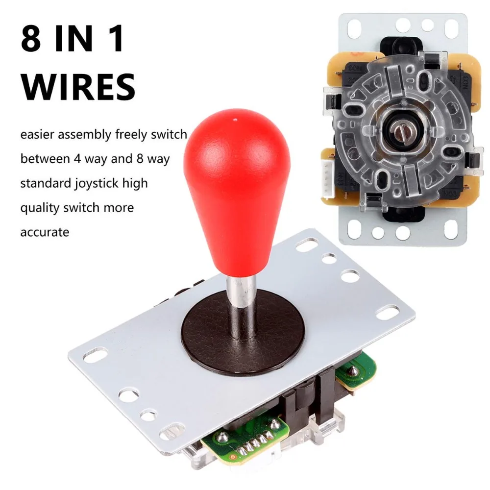 1 плеер Аркада DIY Kit эллипс Шариковая Ручка Джойстик + светодиодная кнопка USB