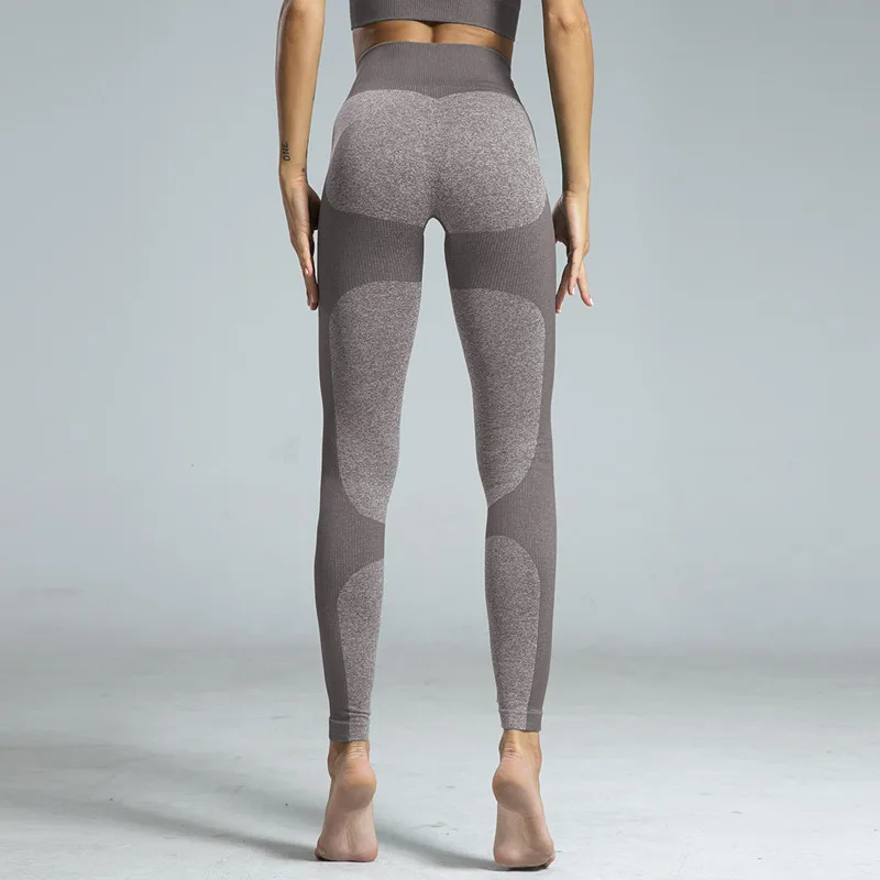 8 цветов бесшовные леггинсы для фитнеса женские с высокой талией и пуш-ап