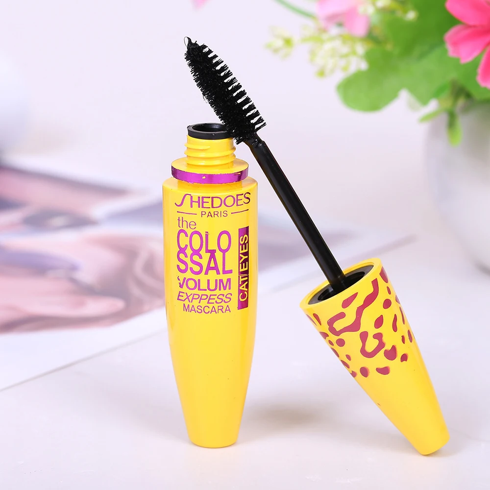 

Natural Yellow Tube MascaraThickness Extended Waterproof Durable Black Concentrated Eye Mascara Cosmetics Thick Hot sale TSLM1
