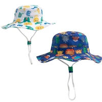 summer hat boy beach kids girl sun big brim with string sun protection breathable accessory holiday outdoor cap