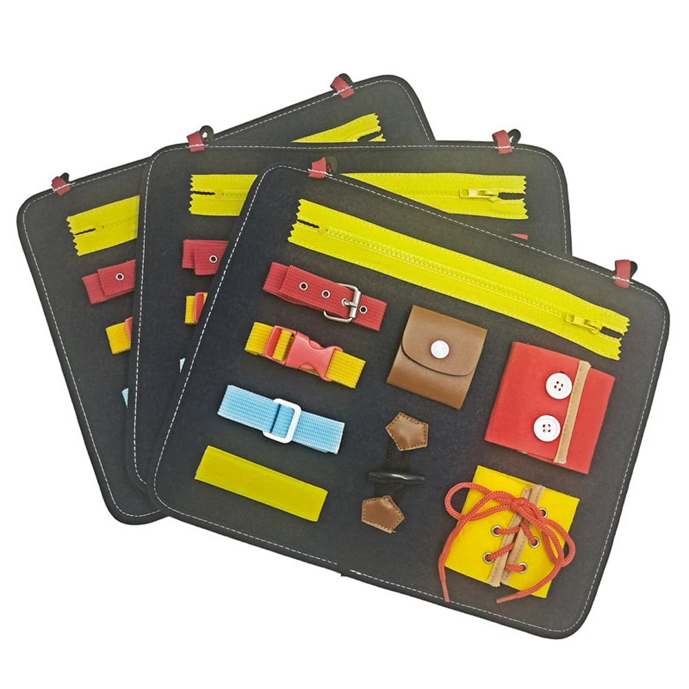 

Felt Board Children's Toy Bag Preschool Education 1-5 Years Old Sketchpad Learn To Wear Clothes And Button Toys