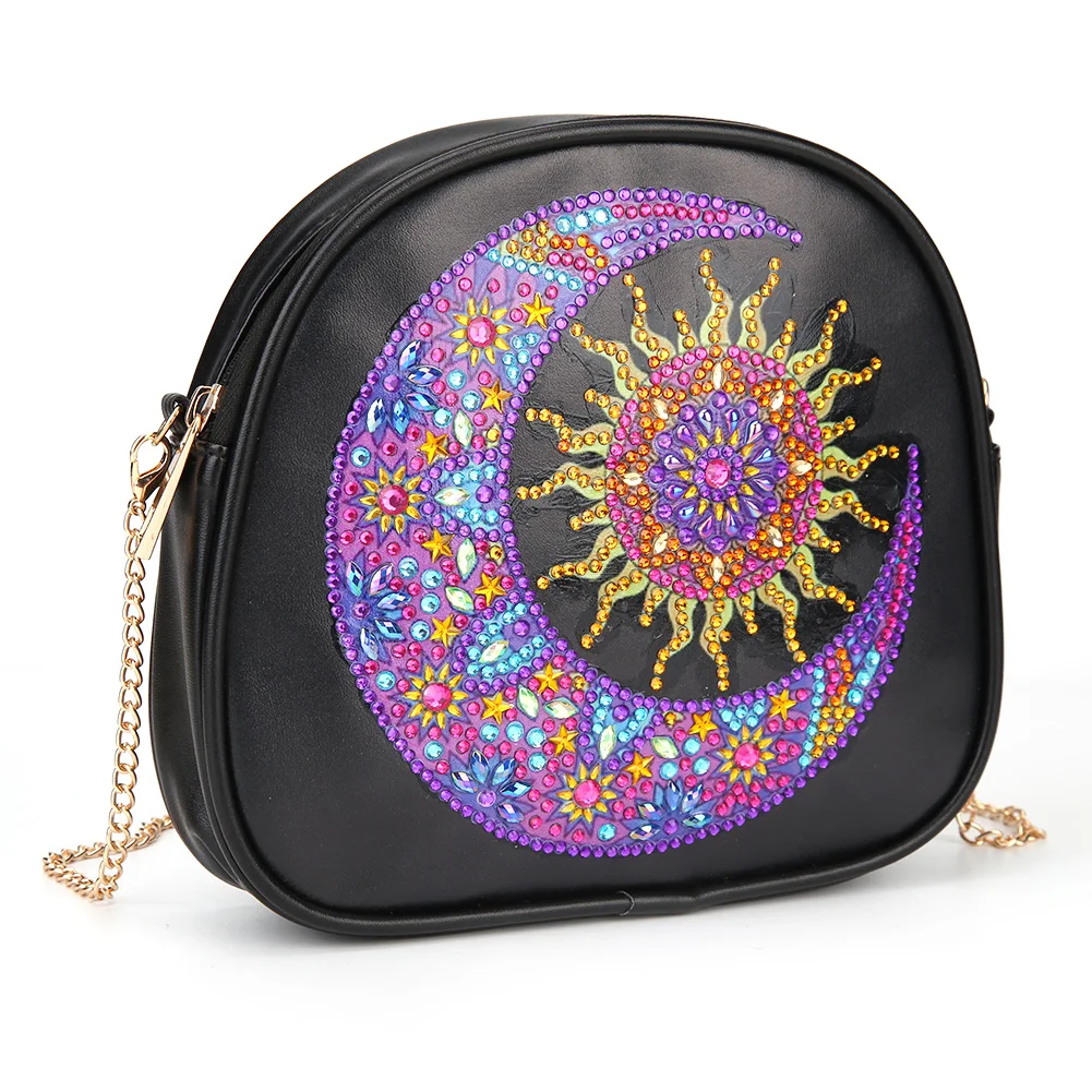 

Кошелек с цепочкой и стразами для женщин, клатч из кожи 5D «сделай сам» на плечо, сумочка для мелочи, косметичка для хранения, подарок для деву...