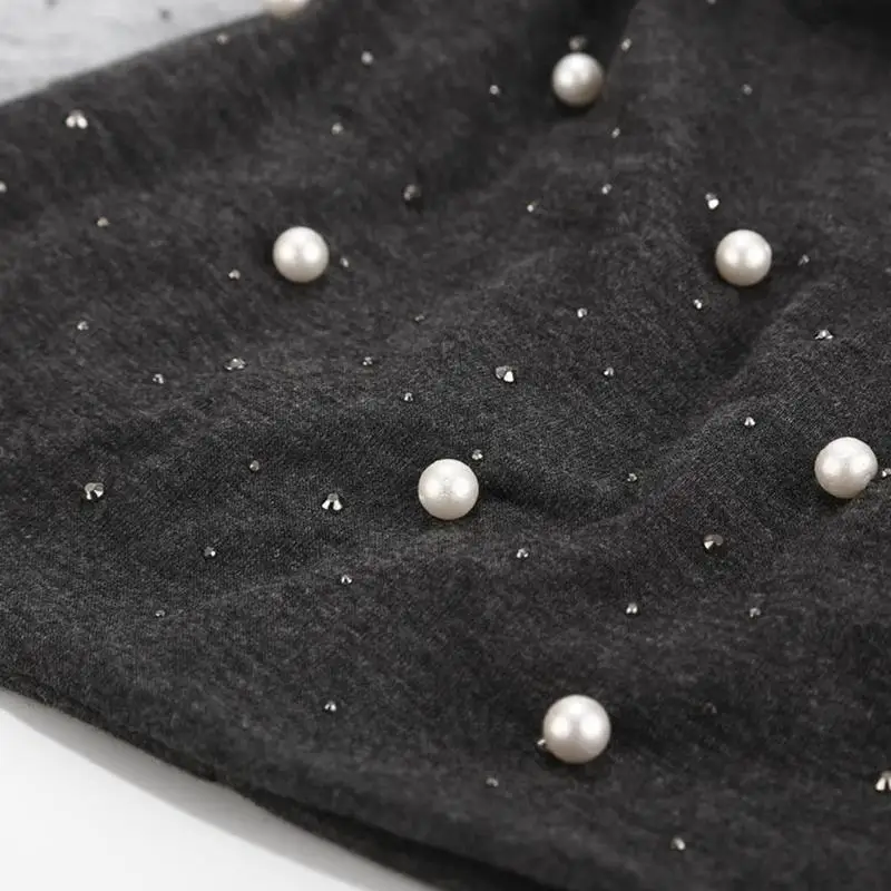 

Fashion Color Women Skullies Beanies Pearl Women's Hat Female Winter Beanies Soft Warm Cotton Hats czapka zimowa bonnet