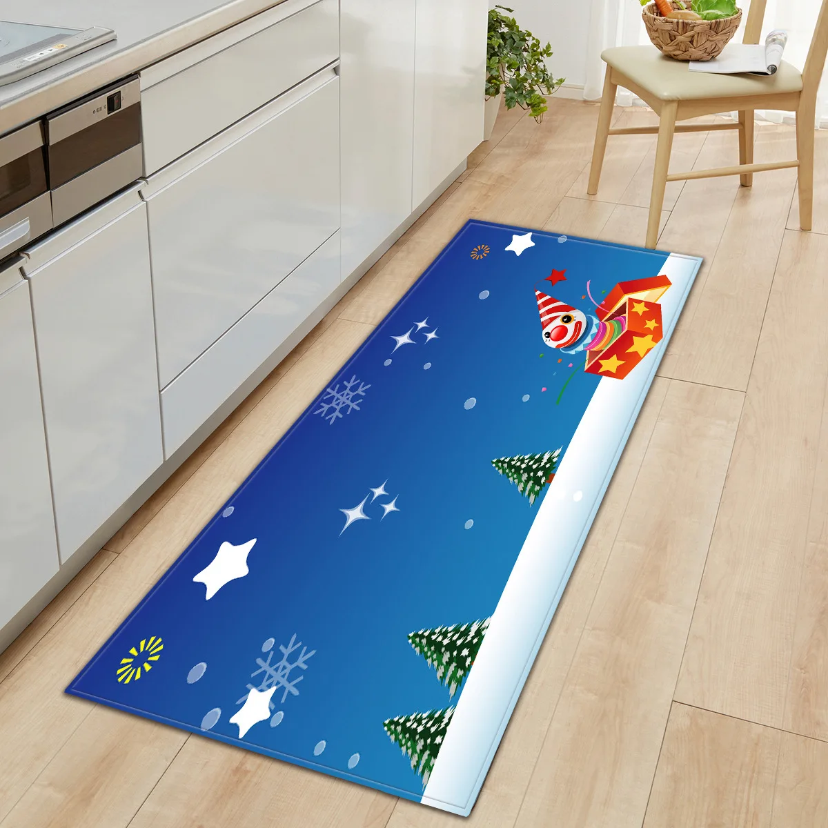 Zeegle Christmas Carpet for Living Room Anti-slip Hallway Entrance Doormat Kids Comfortable Foot Rug Water Absorption Soft Mat | Дом и сад