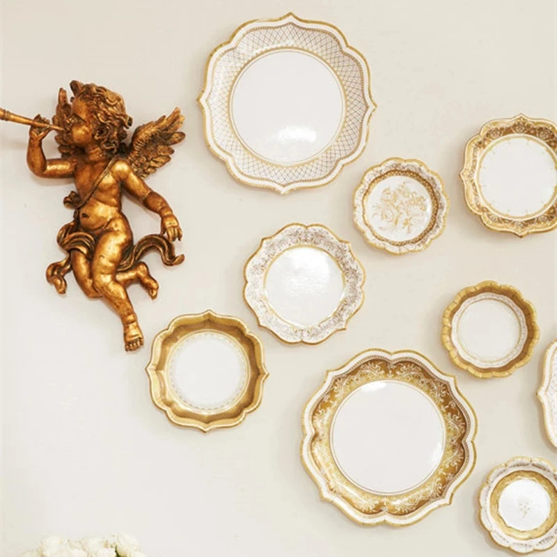 8 шт. одноразовые бумажные тарелки для торта 30 см|Одноразовая посуда вечеринок| |