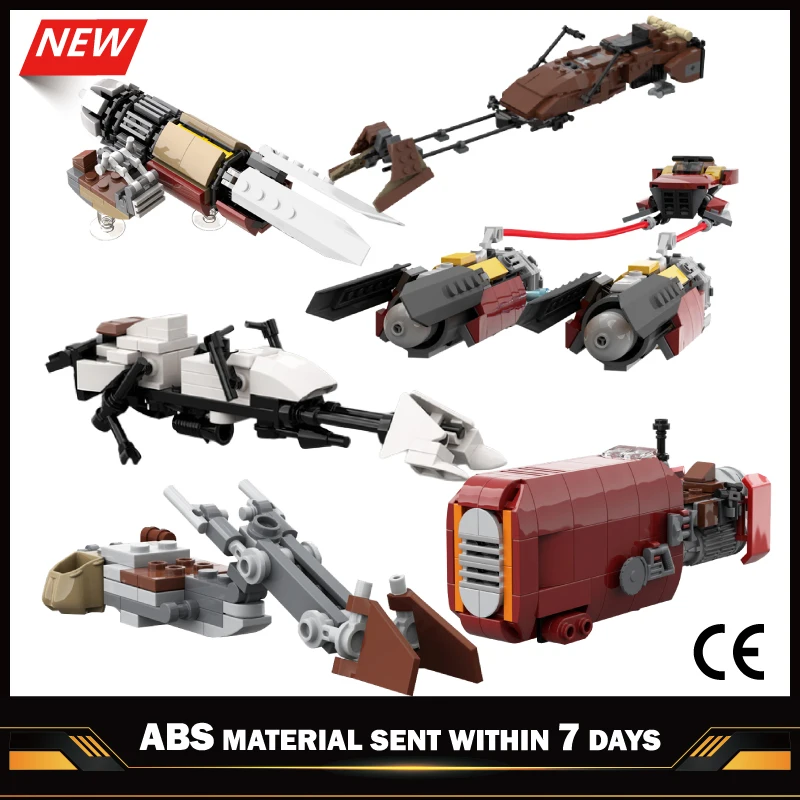 

Star Series Plan Star Space Movie Technical Speeder Bike Podracer Model Building Blocks Bricks MOC Children's Toys