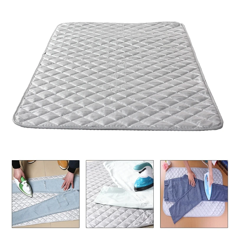 

Heat Resistant Ironing Pad Cover Small Ironing Board Ironing Mat Portable Travel Ironing Blanket Thickened for Washer