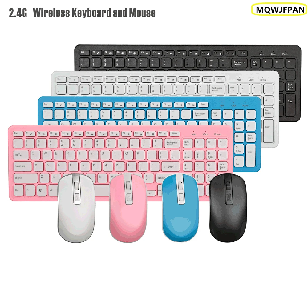 

New 2.4G USB Wireless Keyboard Mouse Battery Keyboard Gaming Mouse For Macbook Lenovo Asus PC Gamer Laptop Keypad Computer Mice