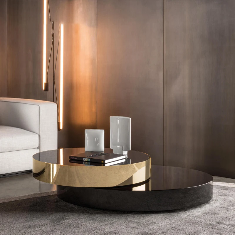 

Lightweight round marble Smart glass coffee table