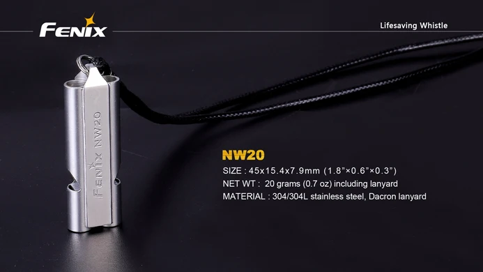 Fenix NW20 свисток Открытый Отдых Спасательный Инструмент для выживания