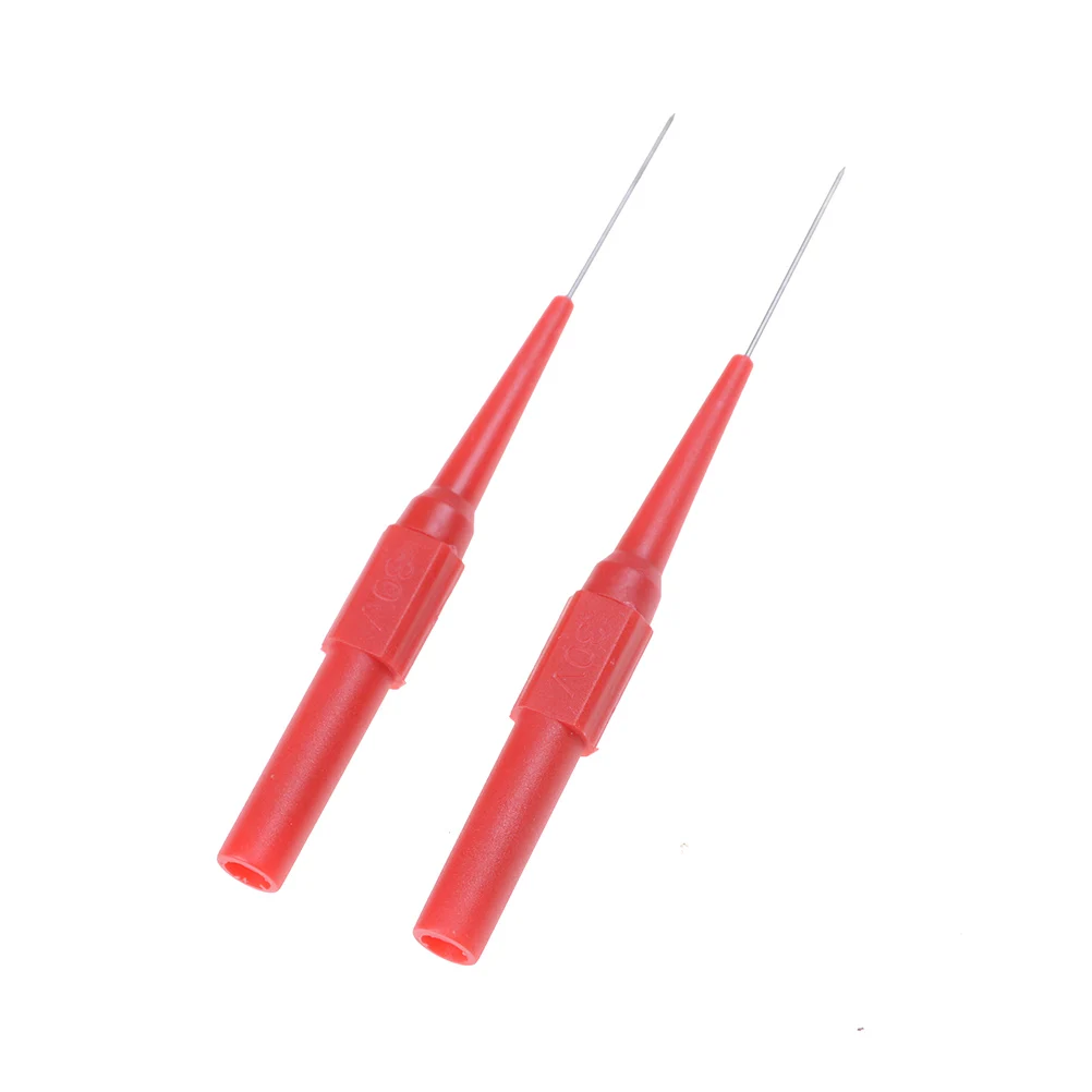 

1 Pair New Insulation Piercing Needle Non-destructive Multimeter Test Probes 30V-60V For Banana Plug