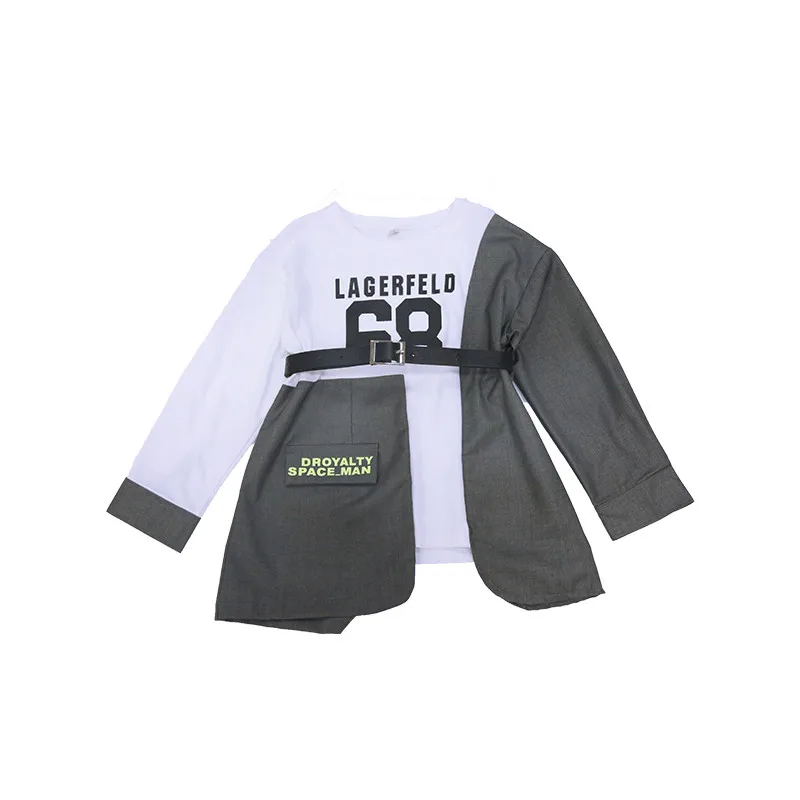 Свитер для девочек 2019 Новое Осеннее детское тонкое платье-свитер с длинными