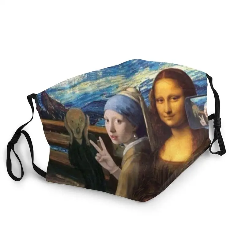 Звездная ночь &quotМона Лиза и Винсента Ван Гога маска против пыли моющиеся