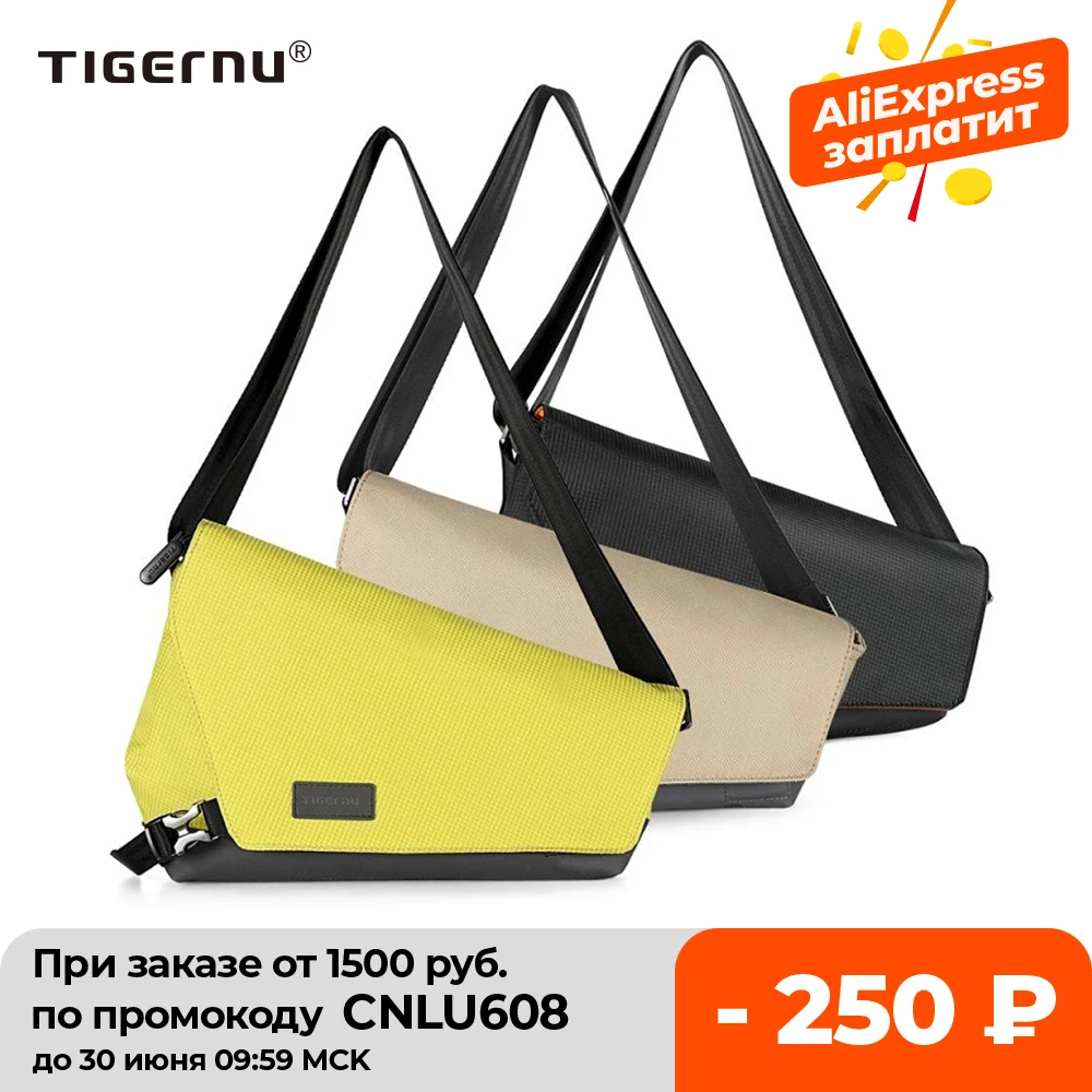 Мужская нагрудная Сумка Антивор Tigernu брендовая сумка на плечо Водонепроницаемая