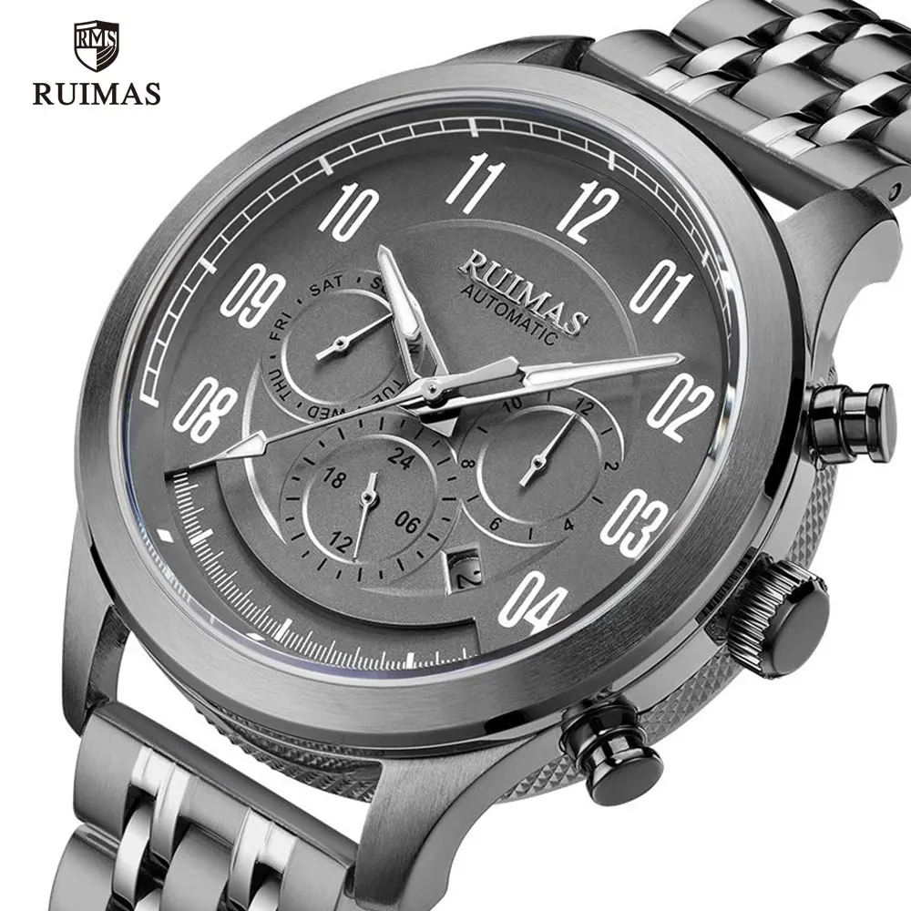 RUIMAS армейские спортивные автоматические часы мужские Дата Неделя Месяц