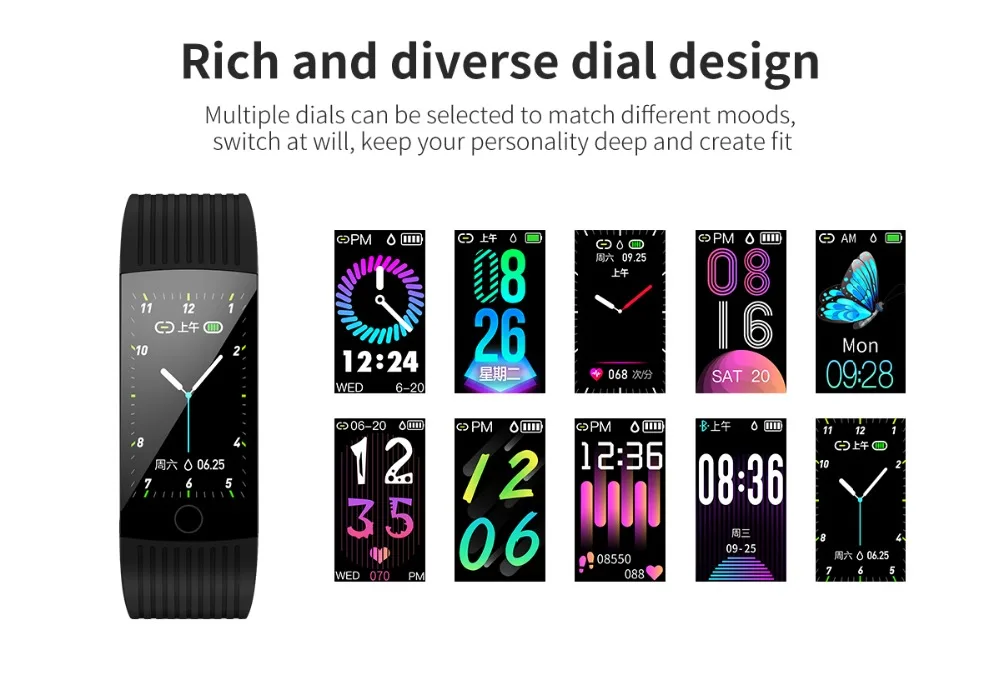 FocuSmart 1 14 дюймов супер большой экран Смарт браслет IP68 водонепроницаемый для