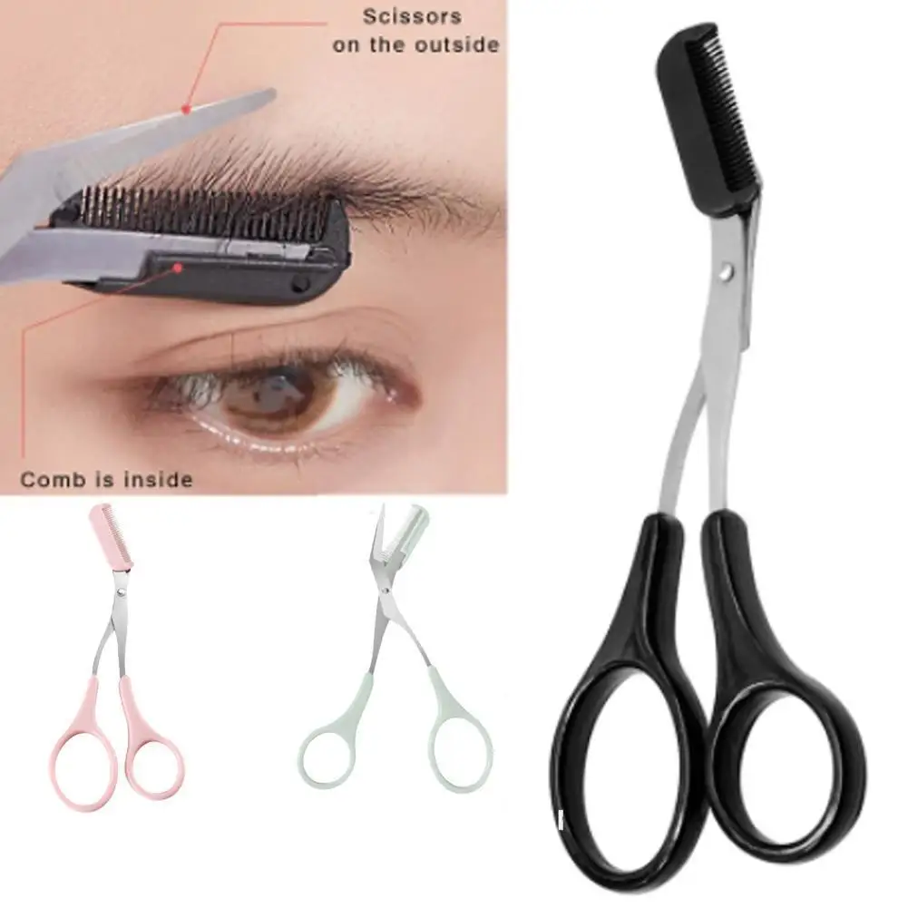

Eyebrow Trimmer Scissor & Comb Hair Removal Grooming Shaping Shaver Cosmetic Makeup Accessories Eye Brow Shaper Drop Ship