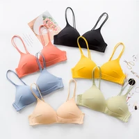 wasteheart new female new for women black green yellow wireless padded bras push up wire free sexy one piece bras bralette
