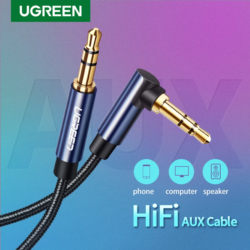 Кабель Ugreen 3 5 мм штекер штекер-штекер Aux для Samsung S20 автомобильные наушники MP3/4