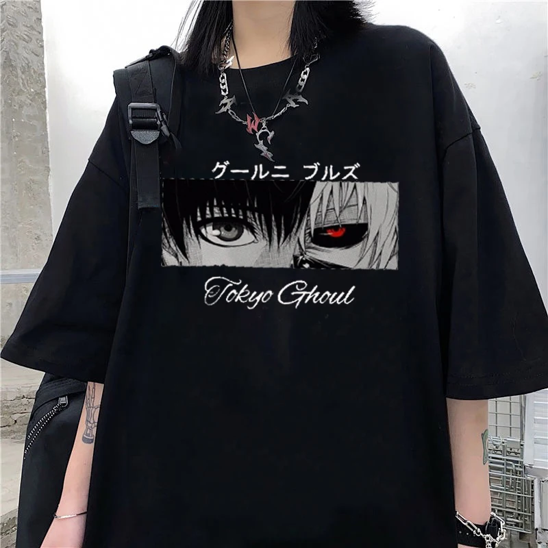 Женская Винтажная футболка с принтом в стиле японского аниме Y2k Токийский Гуль