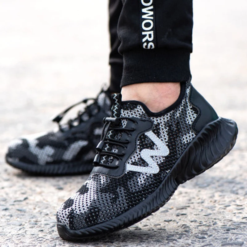 Уличная легкая Мужская и Женская рабочая обувь со стальным носком