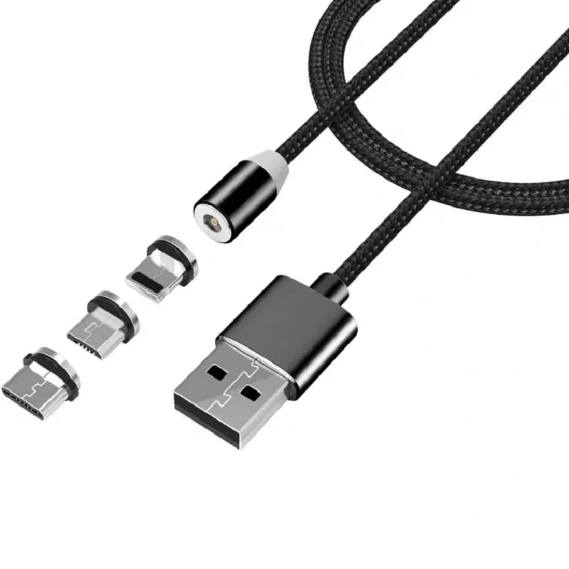 Магнитный кабель USB Micro для Iphone TYPE-C Android IOS быстрой зарядки и передачи данных Xiaomi