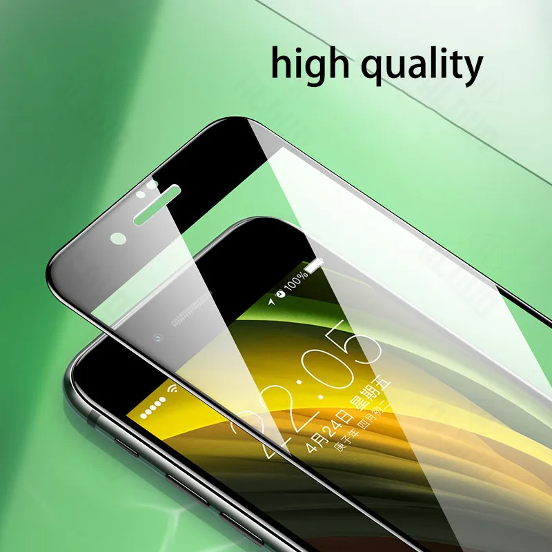 Закаленное стекло для apple iphone se 2020 черное Защитное экрана iPhone 12 Pro Max SE 2 6 6s 7 8 plus