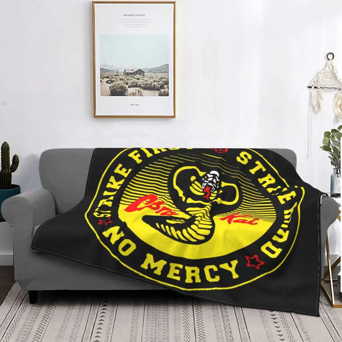 

Cobra Kai-Manta a cuadros para cama, cobertor esponjoso para playa, edredones y colcha, 703