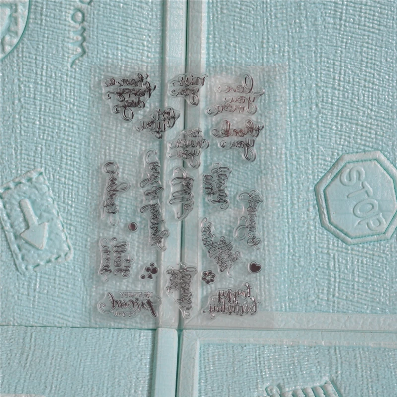 Прозрачный силиконовый штамп с надписью на английском языке/печать для сделай