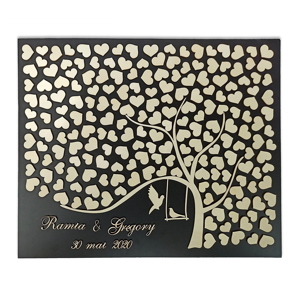 Индивидуальная деревенская Свадебная Гостевая книга альтернативный деревянный