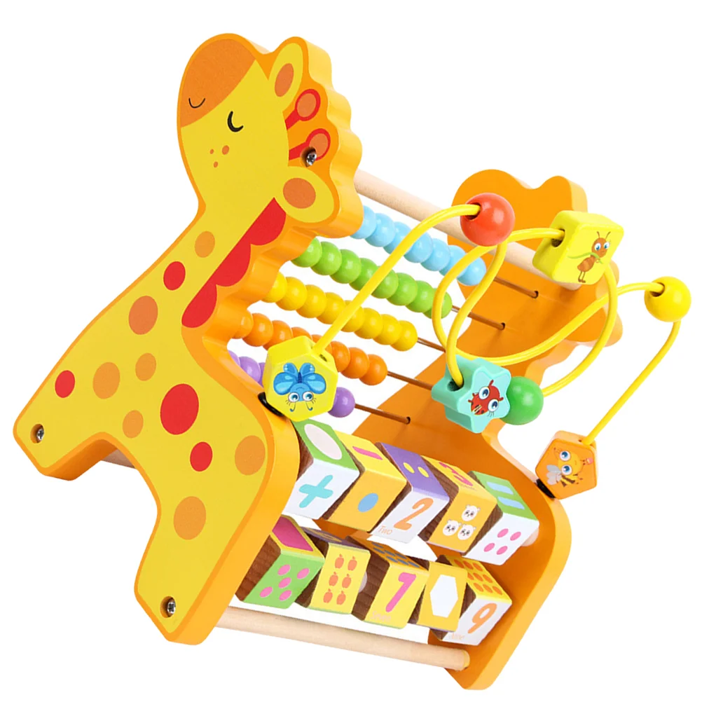 

1pc Children Educational Wooden Giraffe Abacus Multi-function Kids